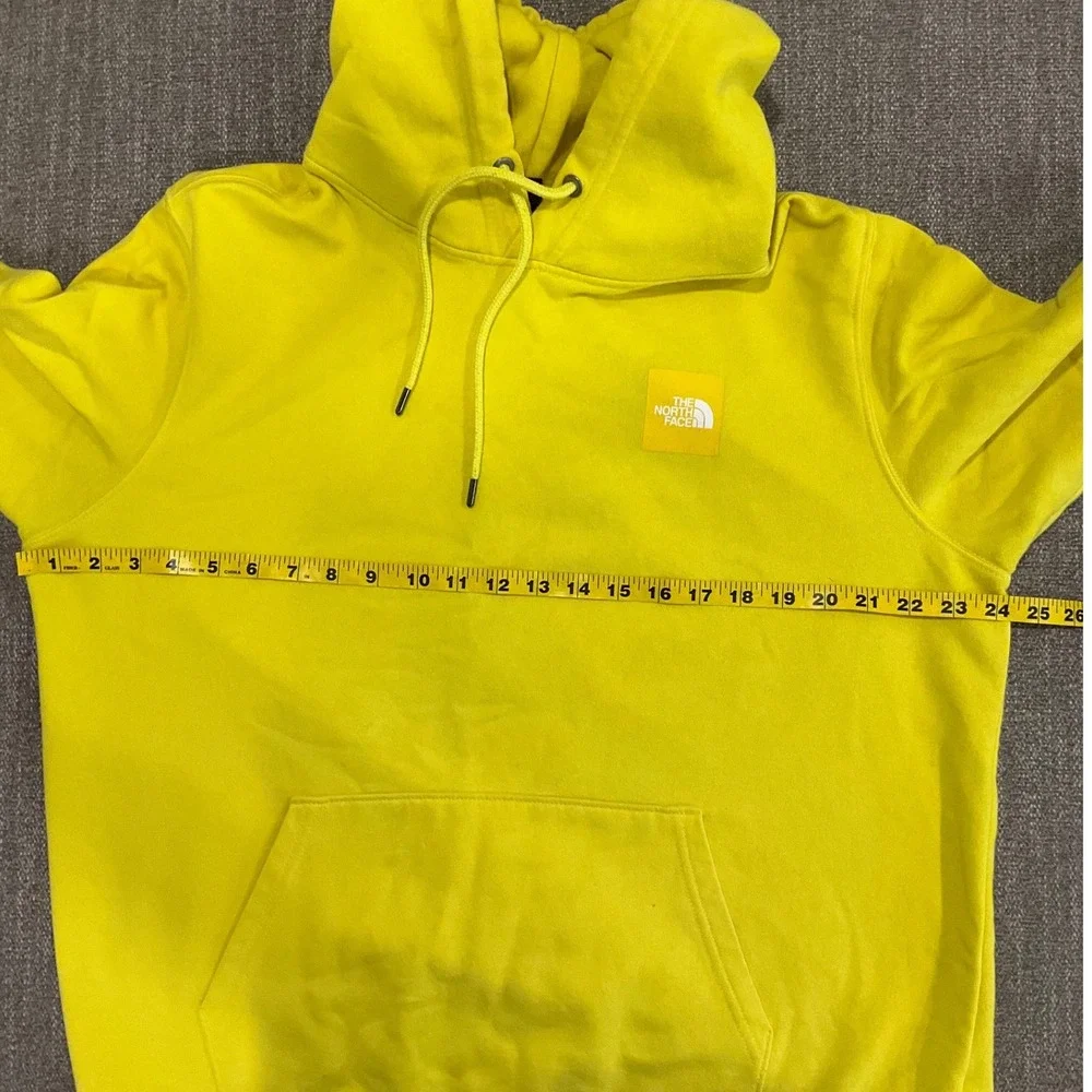 The North Face Yellow 2.0 Red Box‎  Pullover Hoodie Kangaroo Pocket High Vis L